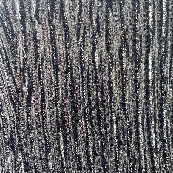 Anthropologie The Korner Black Silver Velvet Keyhole Mini Dress Ribbed - Size S - Picture 4 of 14